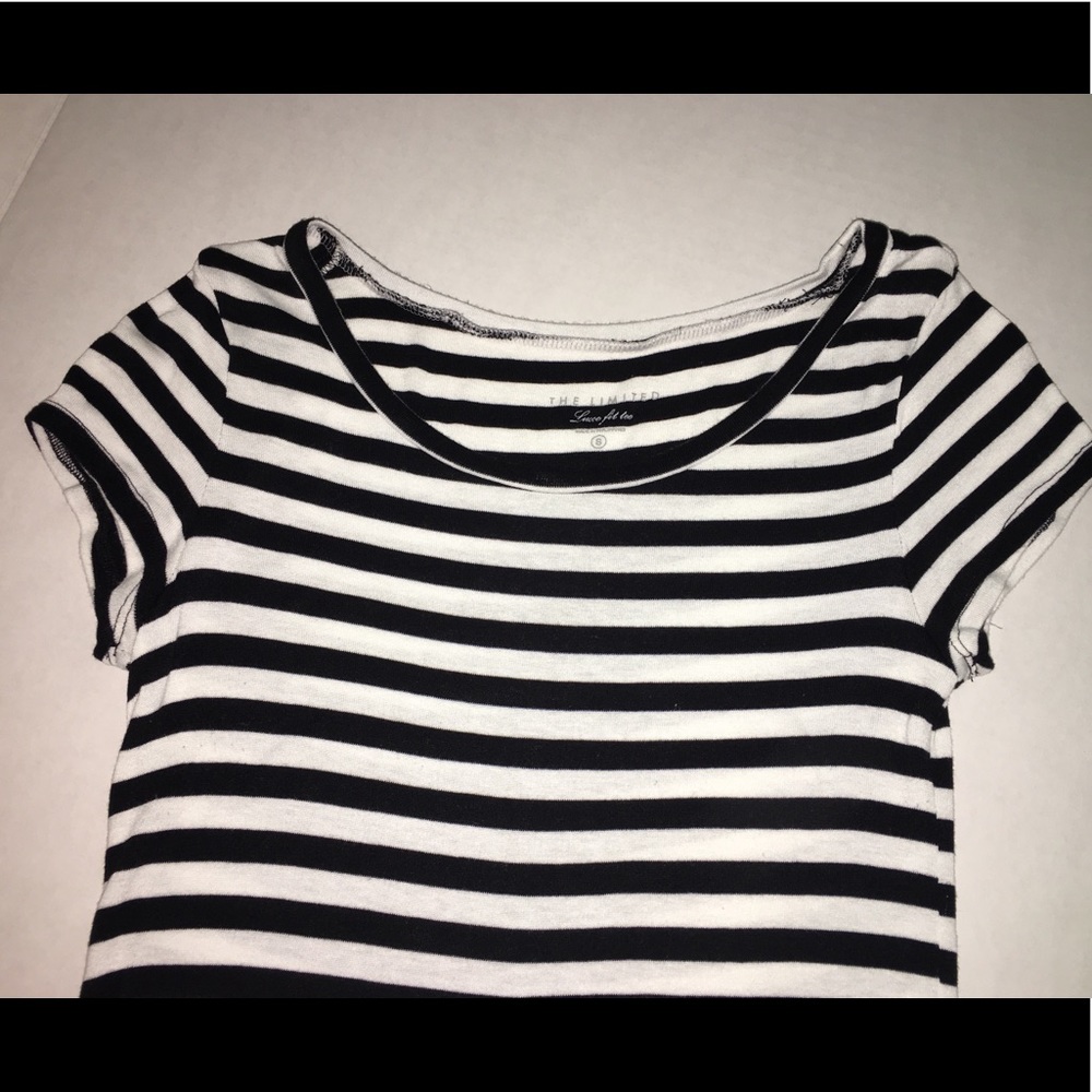 The Limited Striped Top, Black &  White